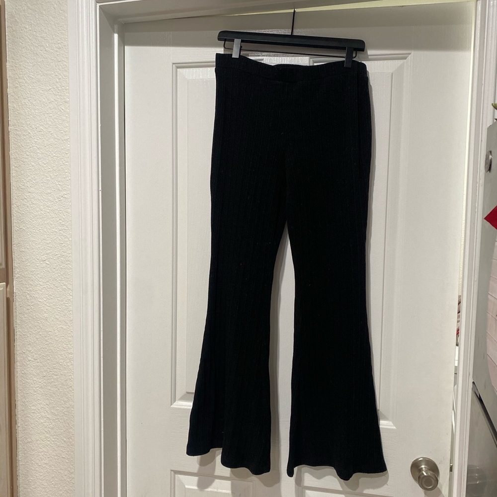 Wild fable flare black ribbed pants